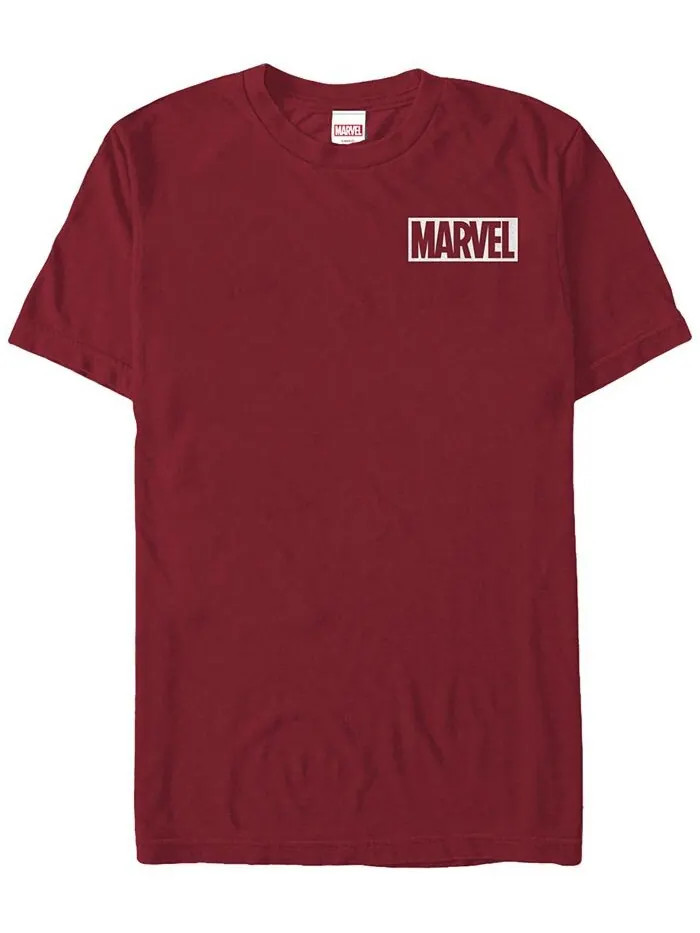 Мужская простая белая футболка с короткими рукавами и логотипом комиксов Marvel Fifth Sun — изображение 3 из 4, красный