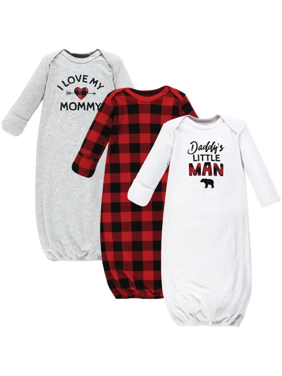 Супермягкие хлопковые платья Hudson Baby, Buffalo plaid family — изображение 1 из 3