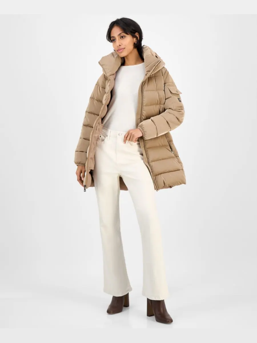 Женская пуховая куртка с капюшоном BCBG