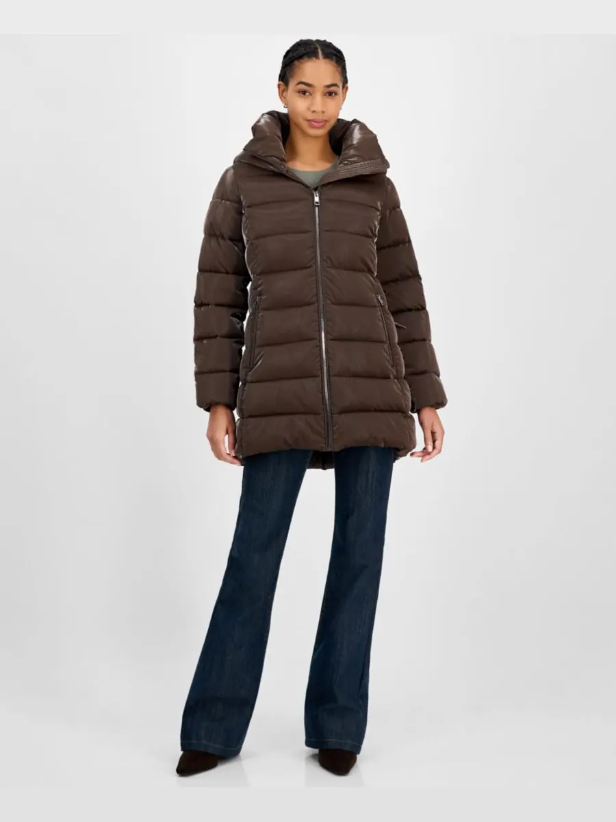 Женская пуховая куртка с капюшоном BCBG