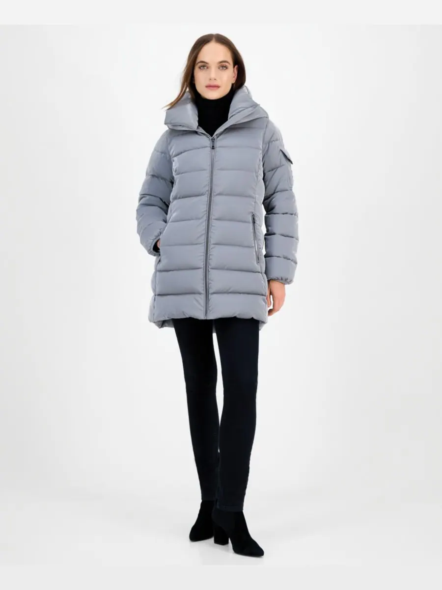 Женская пуховая куртка с капюшоном BCBG