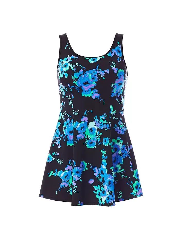 Женское хлорстойкое платье-купальник Tank Swimdress Swimsuits for All — изображение 2 из 2, синий