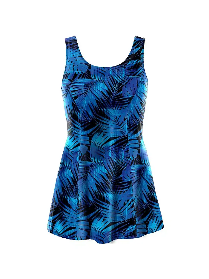 Женское хлорстойкое платье-купальник Tank Swimdress Swimsuits for All — изображение 2 из 2, синий