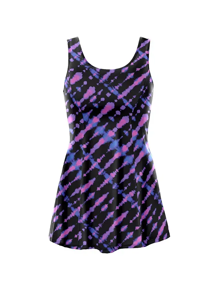 Женское хлорстойкое платье-купальник Tank Swimdress Swimsuits for All — изображение 2 из 2, фиолетовый