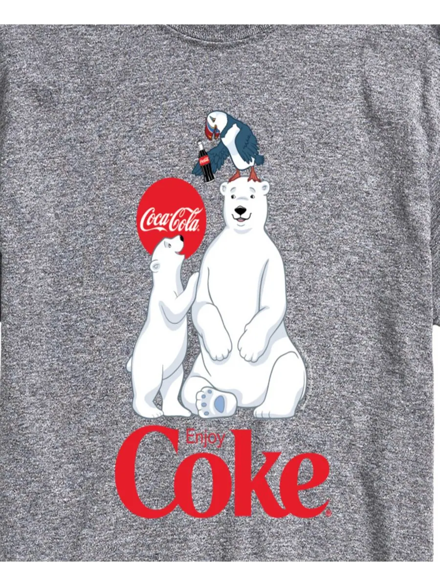 Мужская футболка с изображением белых медведей и тупиков от Coca-Cola AIRWAVES — изображение 3 из 3, серый