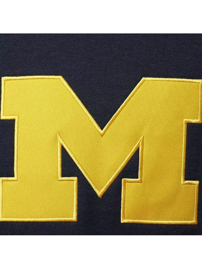 Женская темно-синяя толстовка с капюшоном Michigan Wolverines Big Logo Team Colosseum — изображение 3 из 4