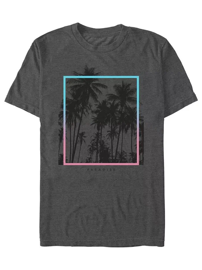 Мужская футболка с коротким рукавом Paradise Palms Fifth Sun — изображение 1 из 3, темно-серый