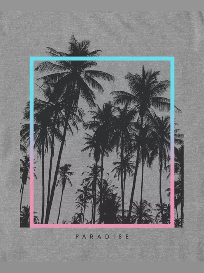 Мужская футболка с коротким рукавом Paradise Palms Fifth Sun — изображение 2 из 2, темный серый