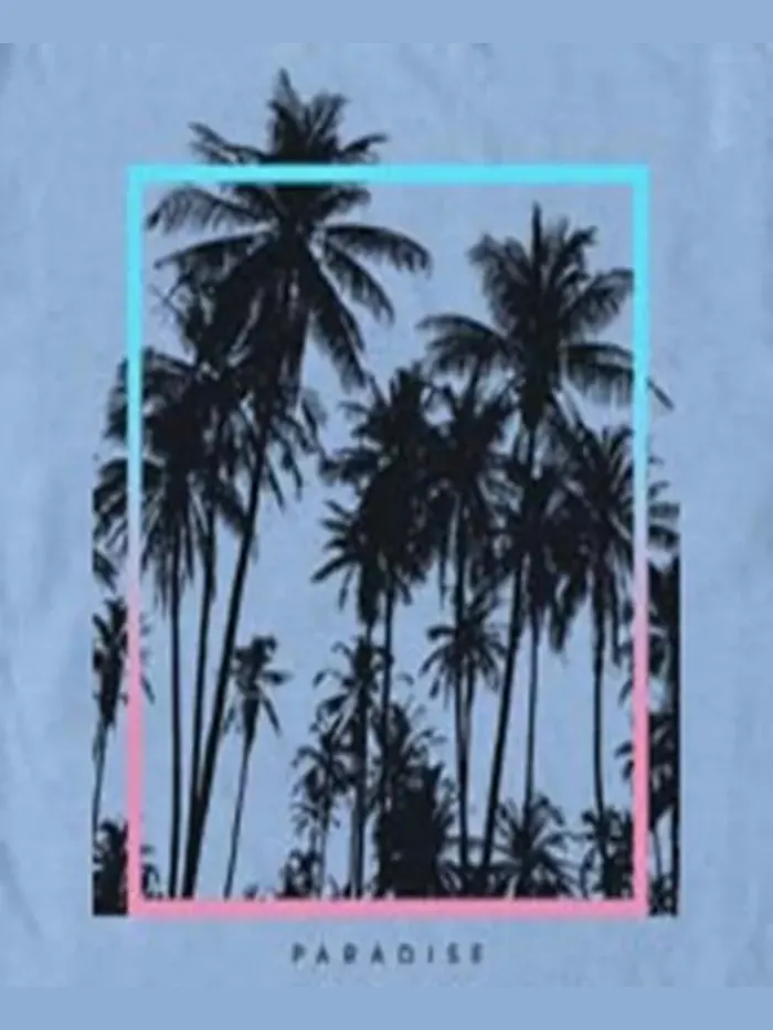 Мужская футболка с коротким рукавом Paradise Palms Fifth Sun — изображение 3 из 3, светлый синий