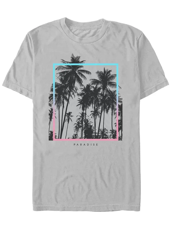 Мужская футболка Paradise Palms с короткими рукавами Fifth Sun — изображение 1 из 3, серебряный