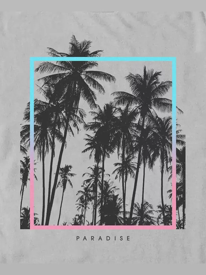 Мужская футболка Paradise Palms с короткими рукавами Fifth Sun — изображение 3 из 3, серебряный