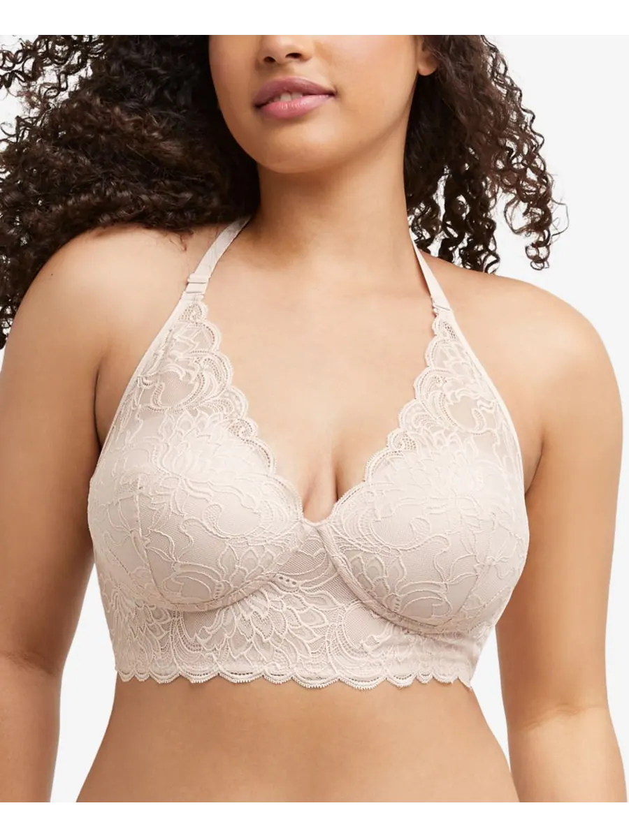 Женский кружевной и сетчатый бюстгальтер-топ без косточек Pure Comfort DM1188 Maidenform — изображение 2 из 5, песочный