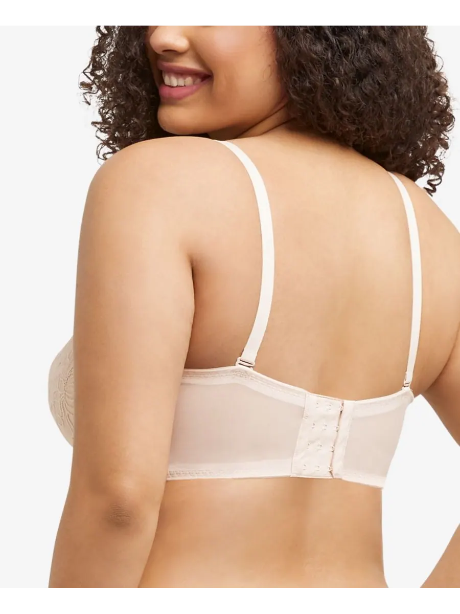 Женский кружевной и сетчатый бюстгальтер-топ без косточек Pure Comfort DM1188 Maidenform — изображение 4 из 5, песочный