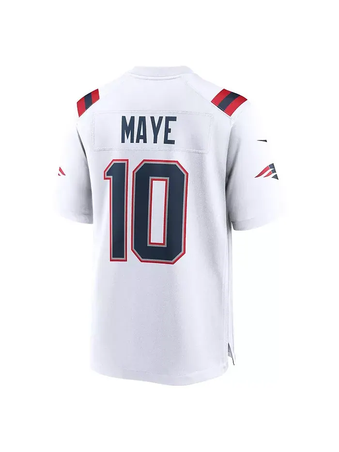 Мужская игровая футболка Drake Maye New England Patriots, выбор в первом раунде драфта НФЛ 2024 Nike — изображение 3 из 5