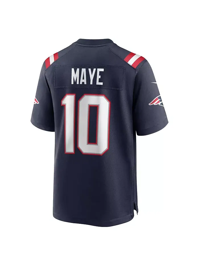 Мужская игровая футболка Drake Maye New England Patriots, выбор в первом раунде драфта НФЛ 2024 Nike — изображение 5 из 5