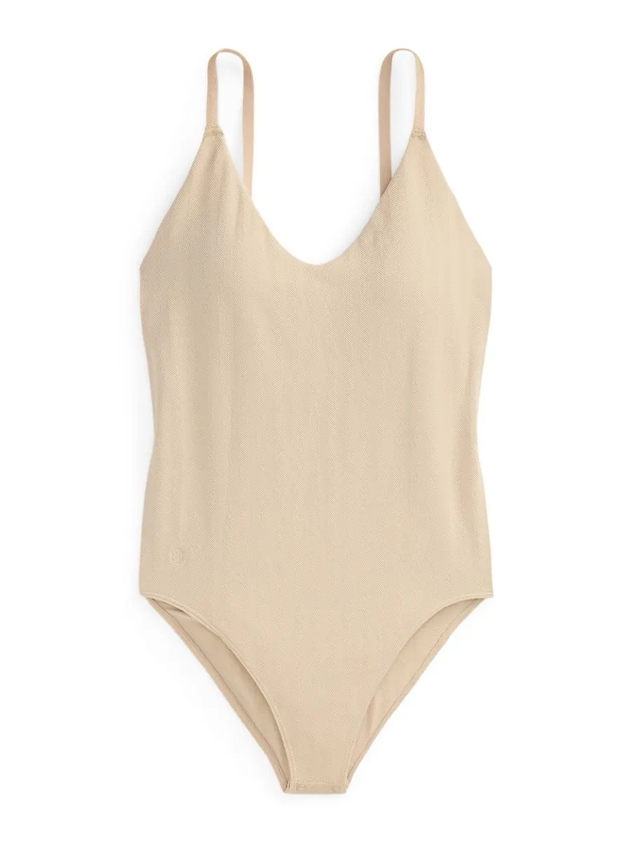 Женский боди с V-образным вырезом Lauren Ralph Lauren, Light Truffle — изображение 5 из 5