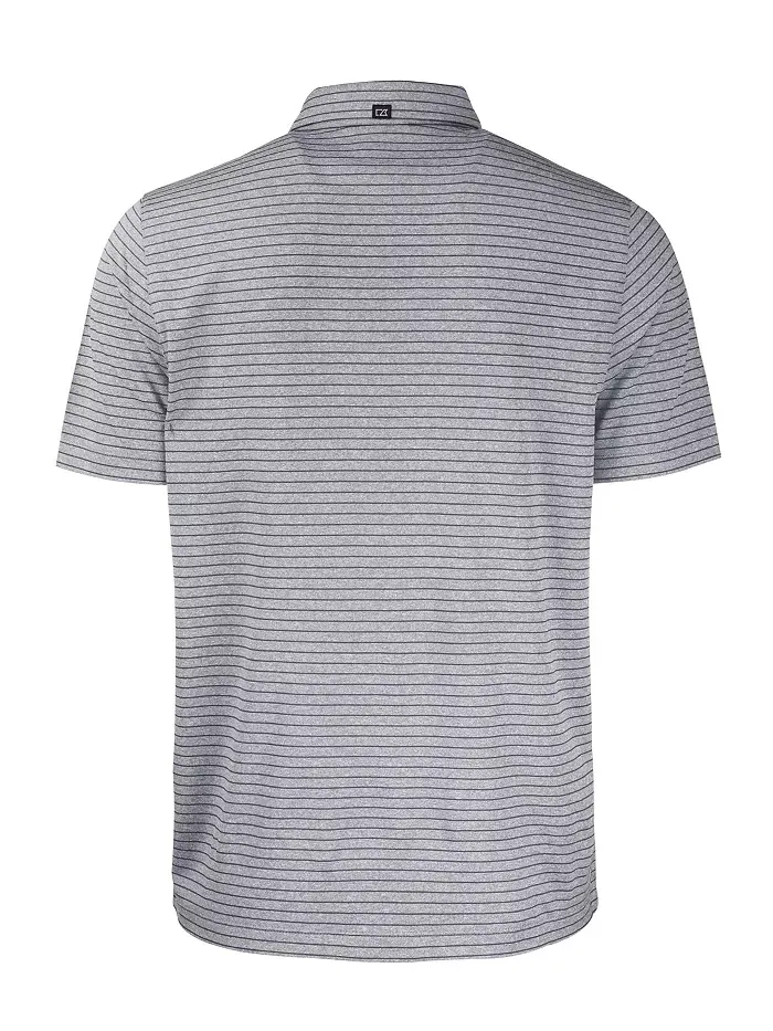 Футболка-поло мужская Forge Eco Heather Stripe Stretch Recycled Cutter & Buck — изображение 2 из 2, черный
