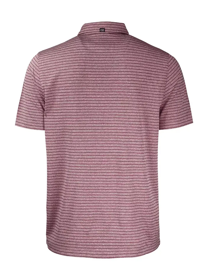 Футболка-поло мужская Forge Eco Heather Stripe Stretch Recycled Cutter & Buck — изображение 2 из 2, коричневый