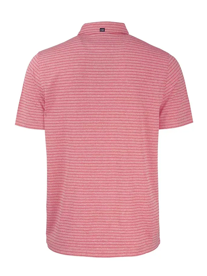 Футболка-поло мужская Forge Eco Heather Stripe Stretch Recycled Cutter & Buck — изображение 2 из 2, красный