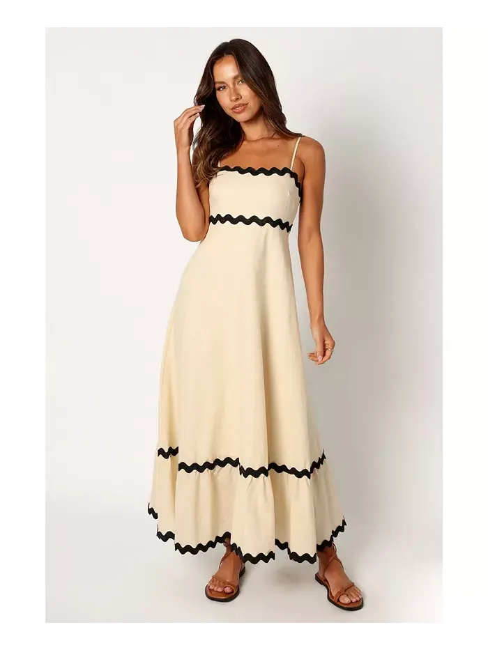 Женское платье Yana Maxi Petal and Pup — изображение 1 из 6, кремовый черный