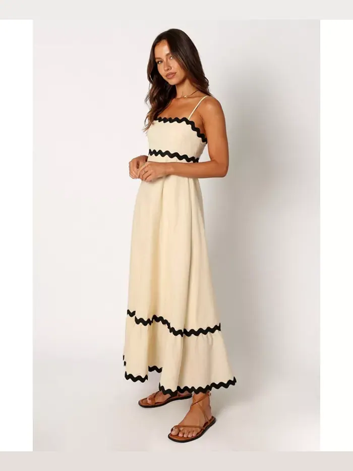 Женское платье Yana Maxi Petal and Pup — изображение 6 из 6, кремовый черный