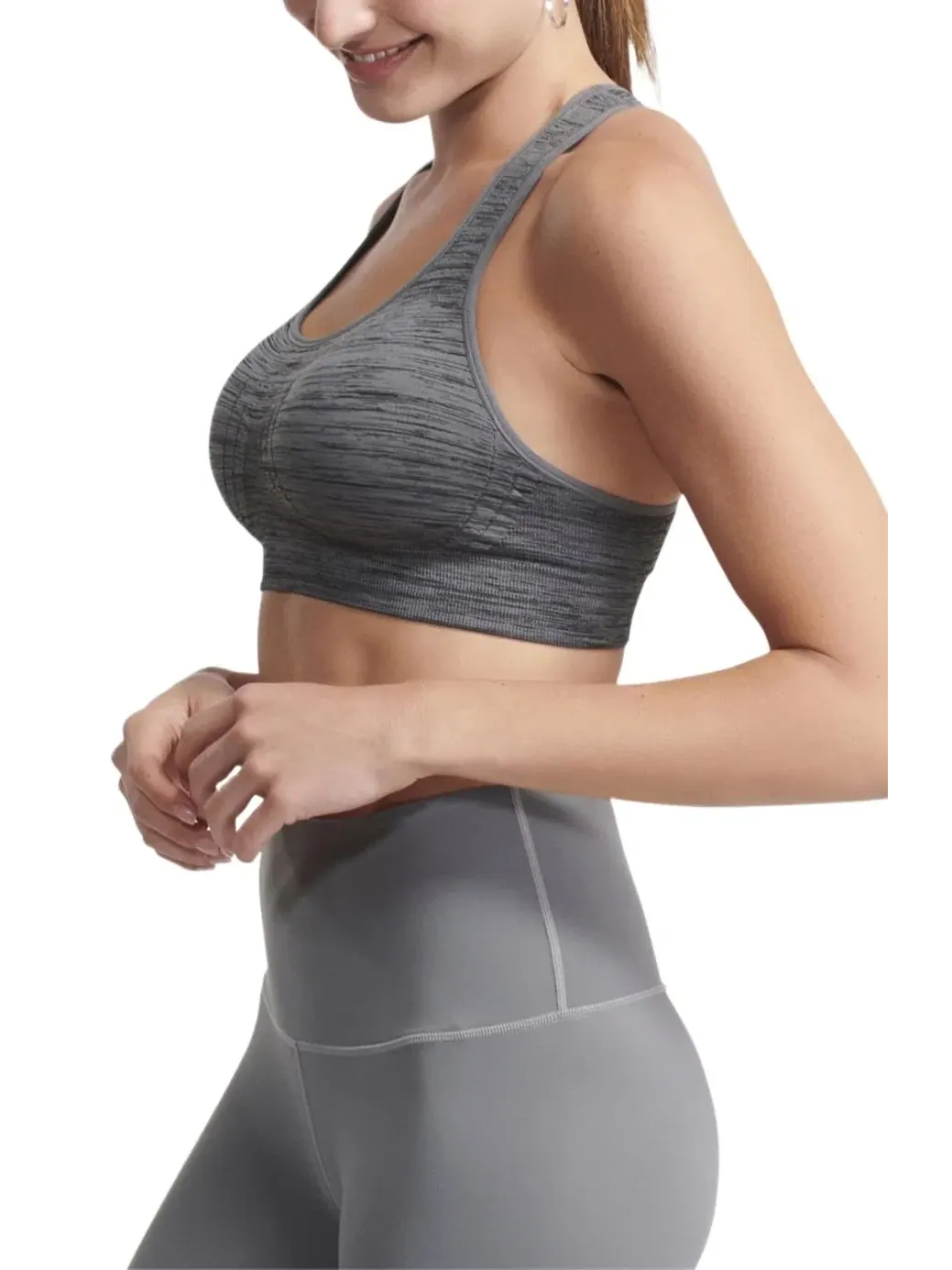 Женский спортивный бюстгальтер The Nowsunday Racerback Underoutfit — изображение 2 из 4, серый