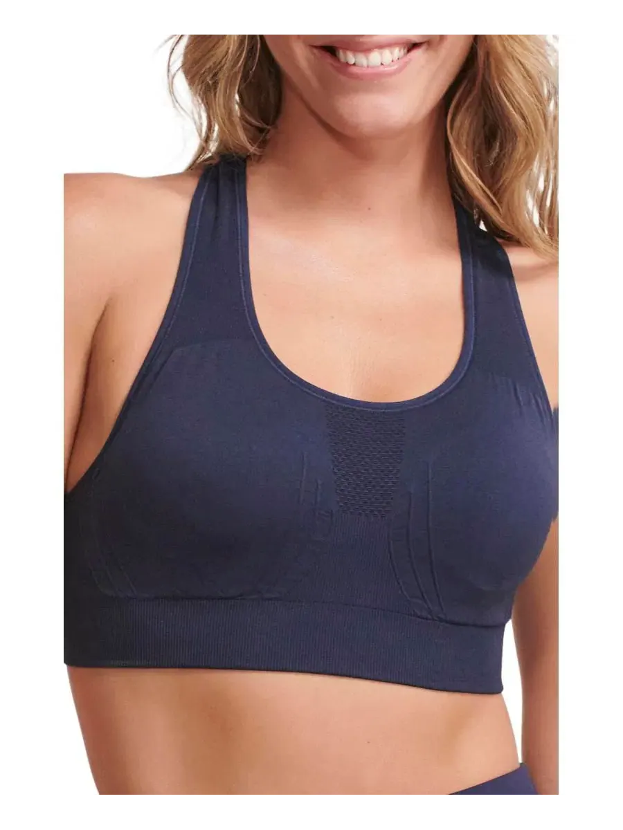 Женский спортивный бюстгальтер The Nowsunday Racerback Underoutfit — изображение 4 из 4, темно-синий