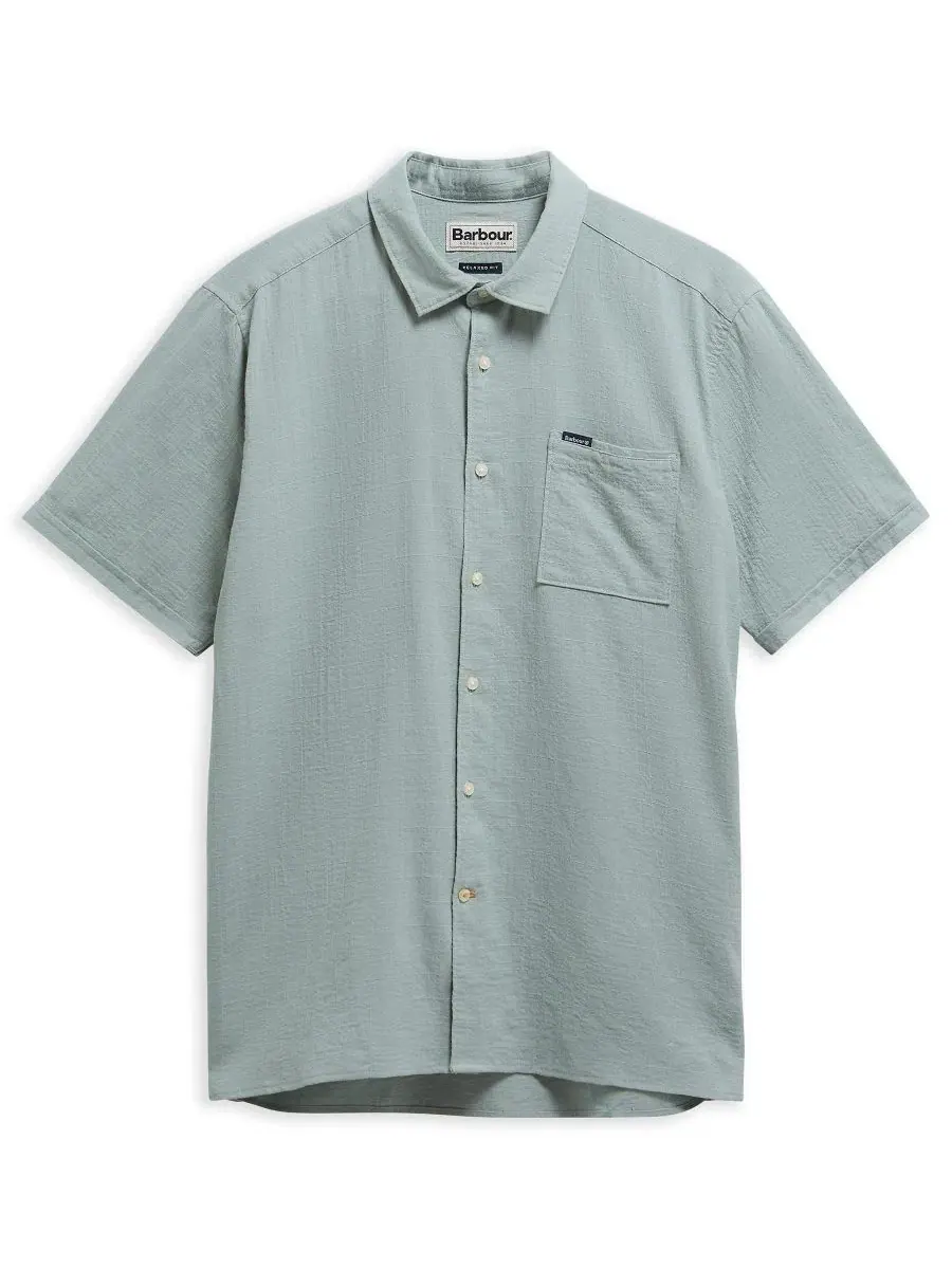 Мужская летняя рубашка Kingswood свободного кроя из рипстопа Barbour — изображение 5 из 5, серый