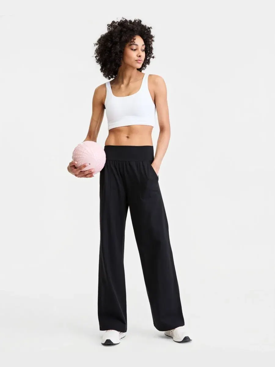 Женские брюки Studio Wide Leg Pants Id Ideology — черный