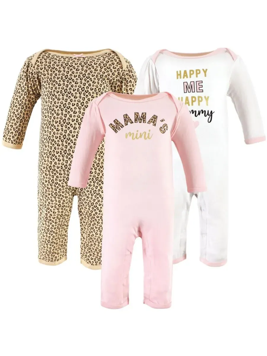 Мягкий хлопковый комбинезон для девочек Hudson Baby, леопард mamas mini — изображение 1 из 5