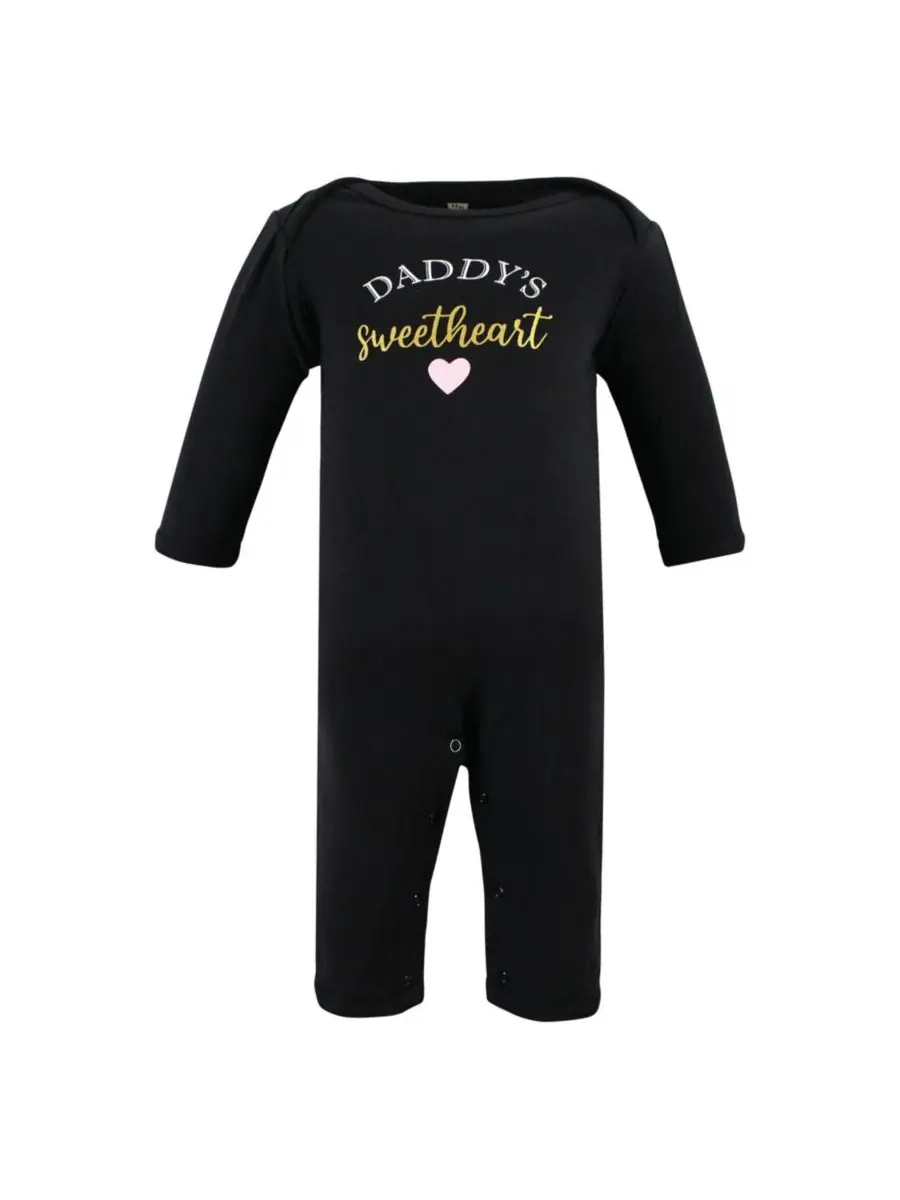Мягкий хлопковый комбинезон для девочек Hudson Baby, Mom Dad Toile — изображение 5 из 5