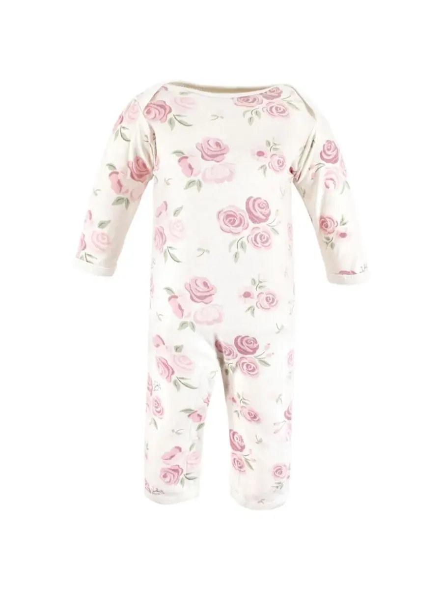 Мягкий хлопковый комбинезон для девочек Hudson Baby, Mom Dad Floral — изображение 3 из 5