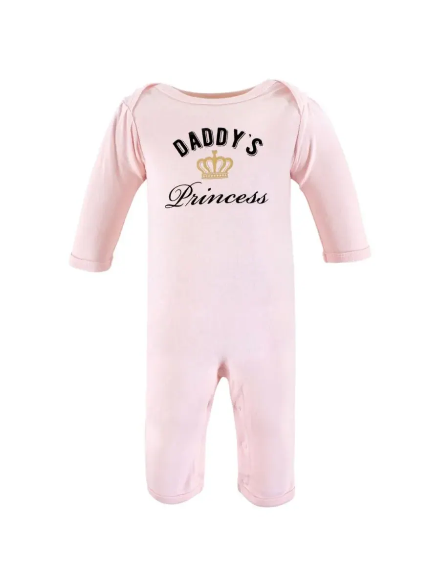 Мягкий хлопковый комбинезон для девочек Hudson Baby, Daddys Princess — изображение 3 из 5