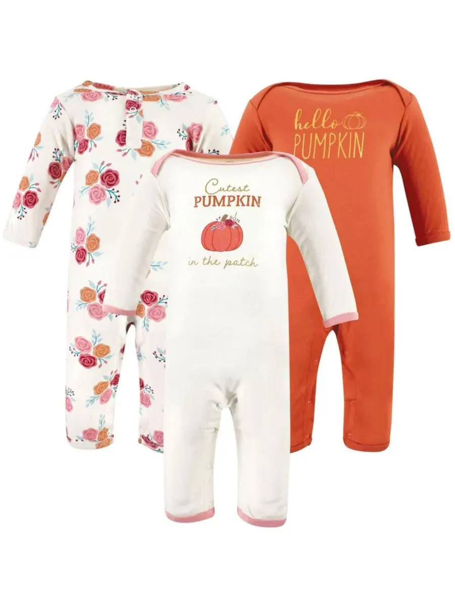 Мягкий хлопковый комбинезон для девочек Hudson Baby, Cutest Pumpkin — изображение 1 из 5