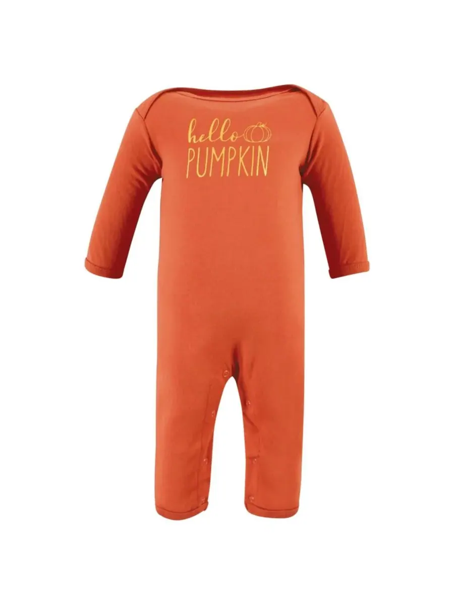 Мягкий хлопковый комбинезон для девочек Hudson Baby, Cutest Pumpkin — изображение 4 из 5