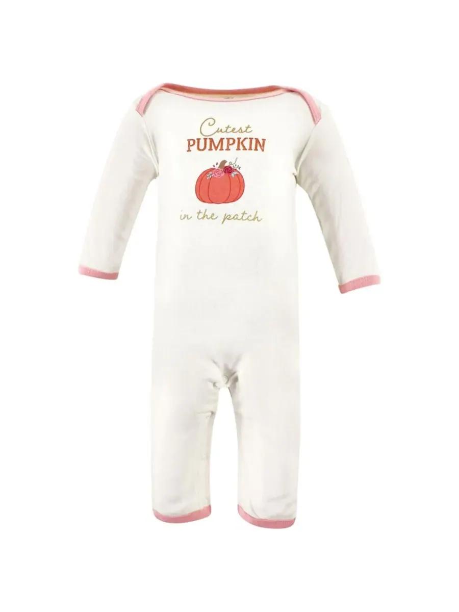 Мягкий хлопковый комбинезон для девочек Hudson Baby, Cutest Pumpkin — изображение 5 из 5