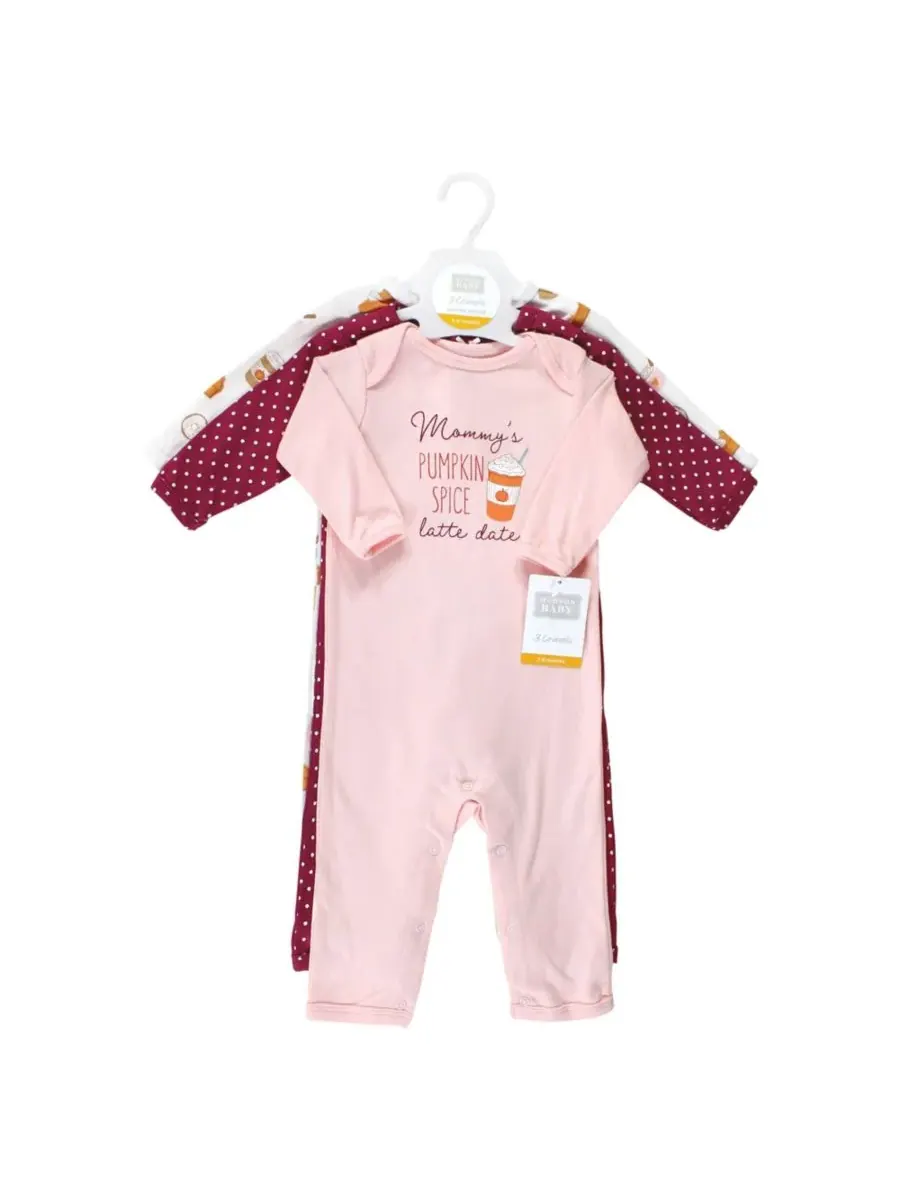 Мягкий хлопковый комбинезон для девочек Hudson Baby, Pumpkin Spice Date — изображение 2 из 5