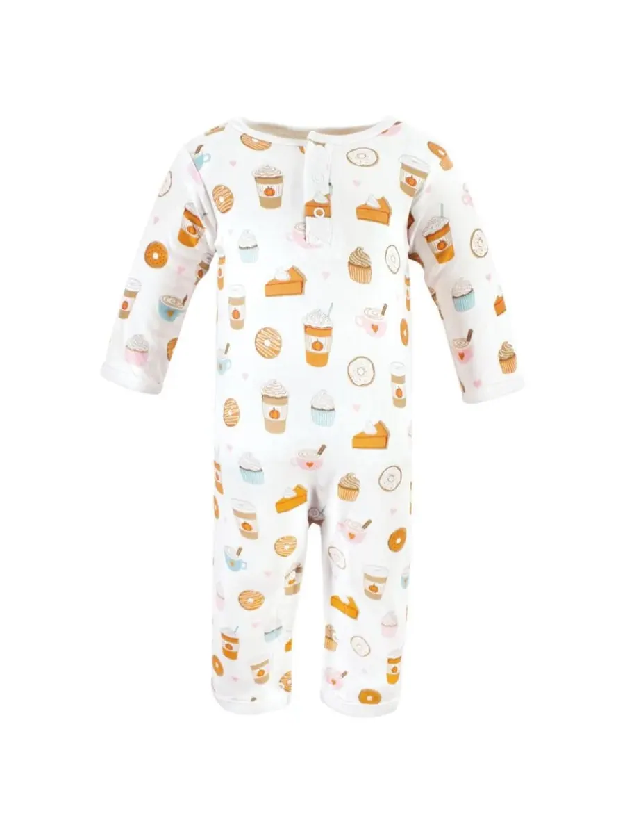 Мягкий хлопковый комбинезон для девочек Hudson Baby, Pumpkin Spice Date — изображение 4 из 5
