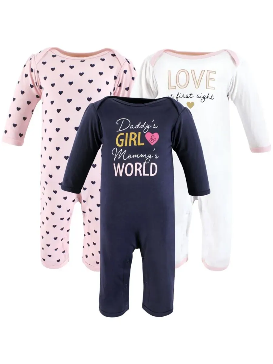 Мягкий хлопковый комбинезон для девочек Hudson Baby, Love At First Sight