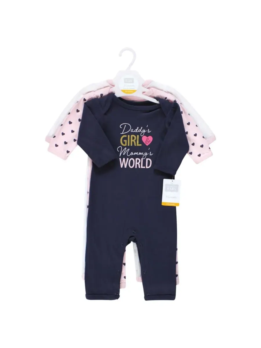 Мягкий хлопковый комбинезон для девочек Hudson Baby, Love At First Sight — изображение 2 из 5