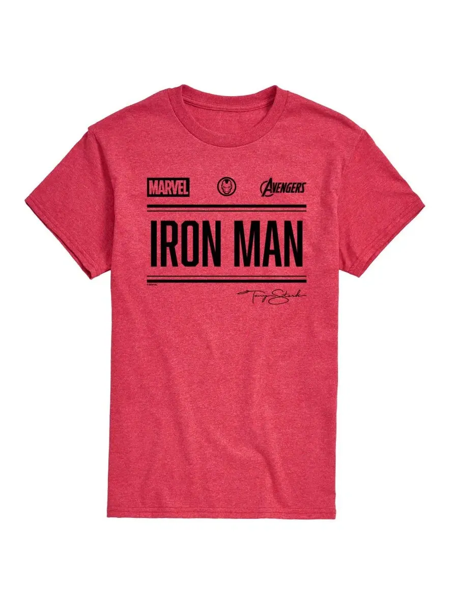 Мужская спортивная футболка с коротким рукавом и графическим принтом Marvel Iron Man AIRWAVES — изображение 1 из 3, красный
