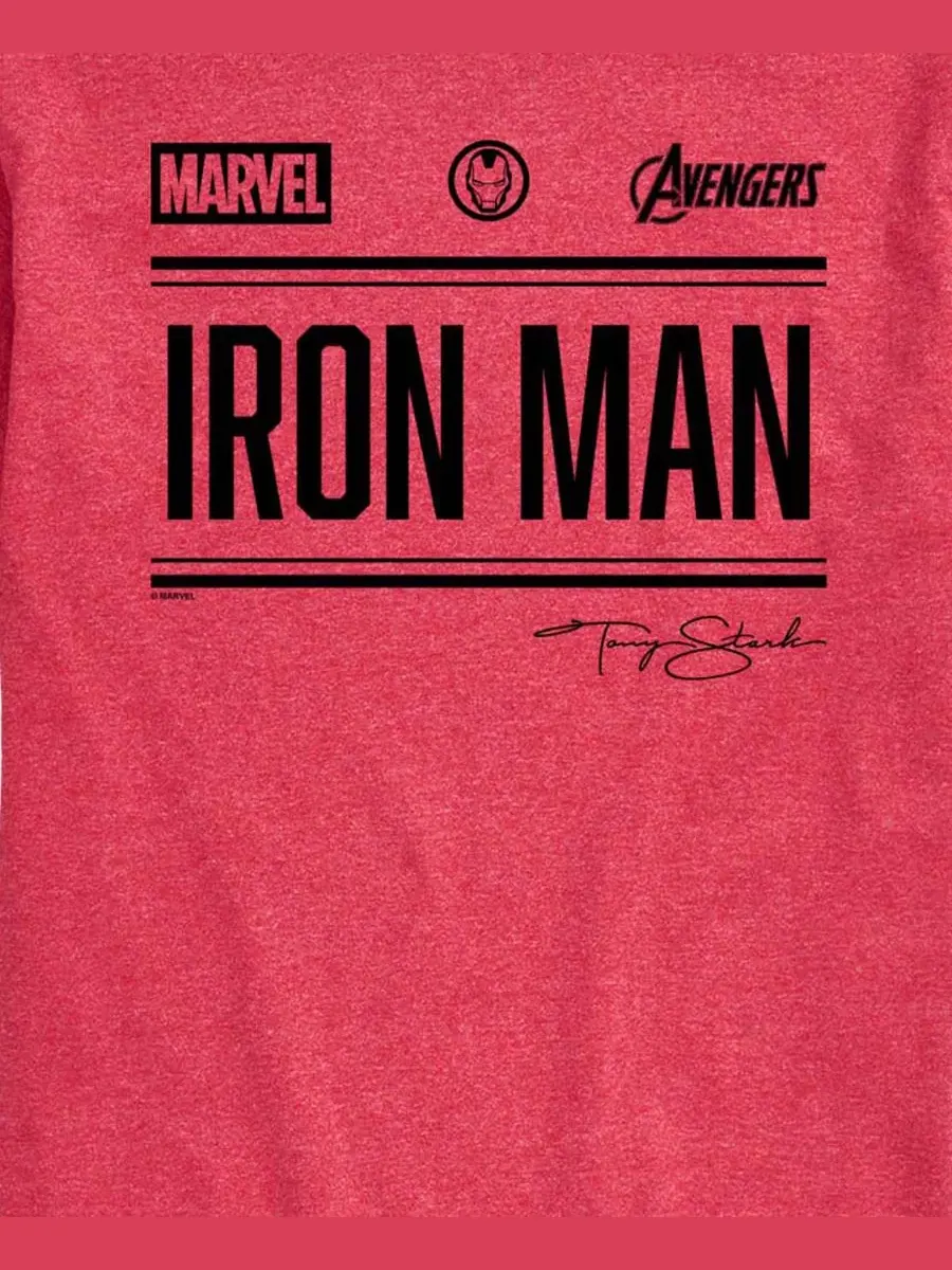 Мужская спортивная футболка с коротким рукавом и графическим принтом Marvel Iron Man AIRWAVES — изображение 3 из 3, красный