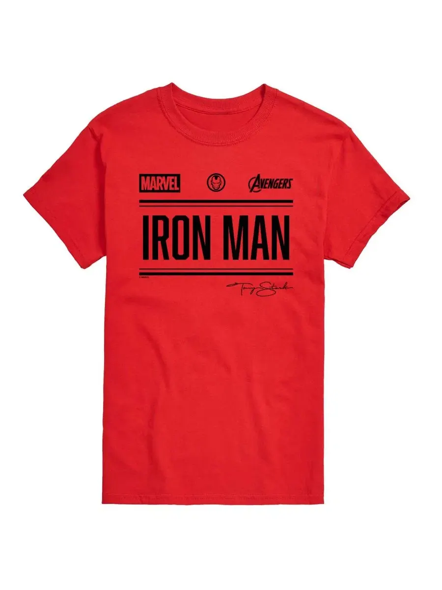 Мужская спортивная футболка с коротким рукавом и графическим принтом Marvel Iron Man AIRWAVES — изображение 1 из 3, красный