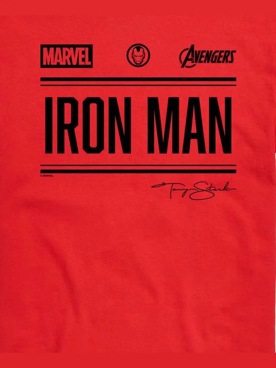 Мужская спортивная футболка с коротким рукавом и графическим принтом Marvel Iron Man AIRWAVES — изображение 3 из 3, красный