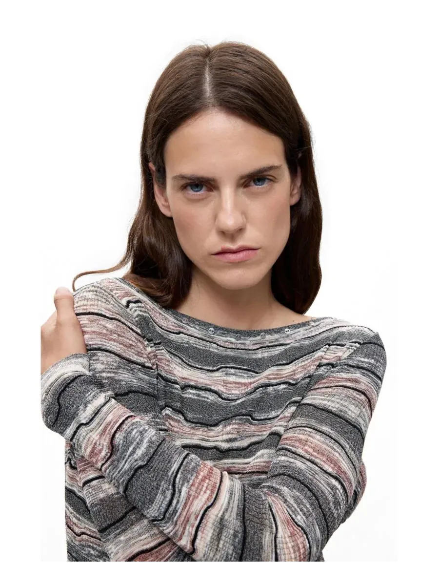 Свитер с длинным рукавом Desigual — изображение 3 из 5, серый