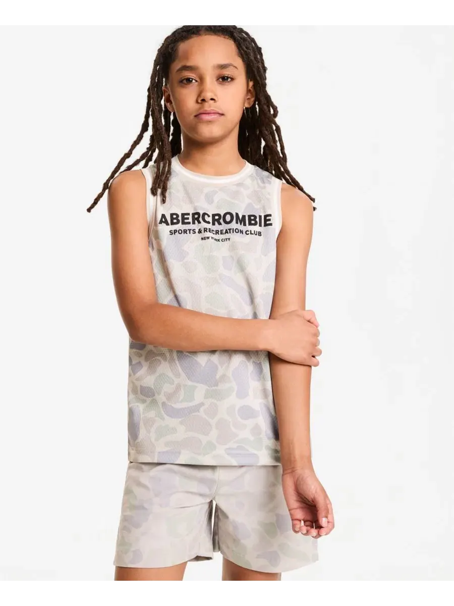 Сетчатая майка без рукавов для мальчиков 5-18 лет Abercrombie Kids — изображение 1 из 8, коричневый