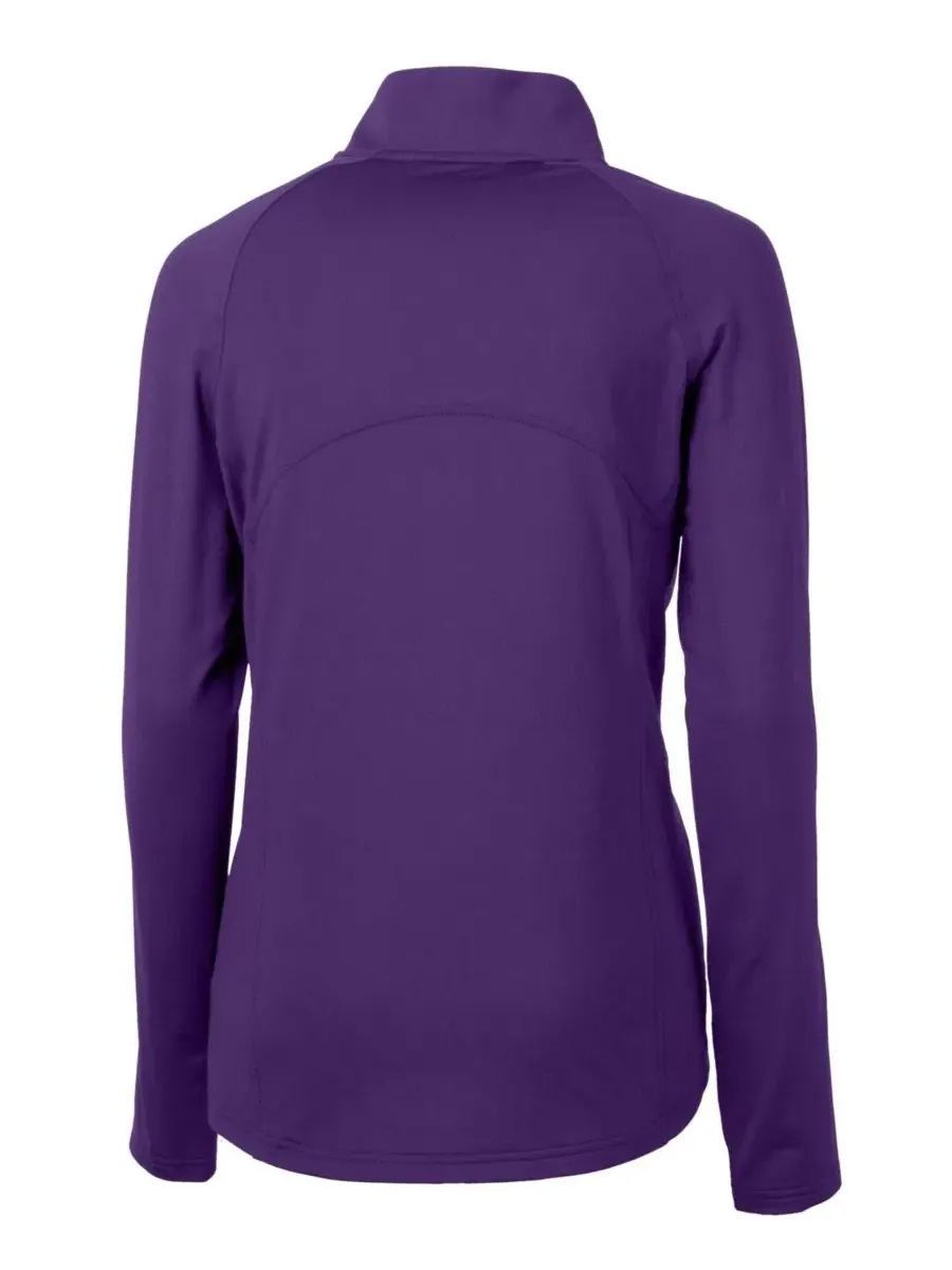 Женская толстовка Adapt Eco Knit Stretch Recycled с половинной молнией Cutter & Buck — изображение 3 из 3, фиолетовый