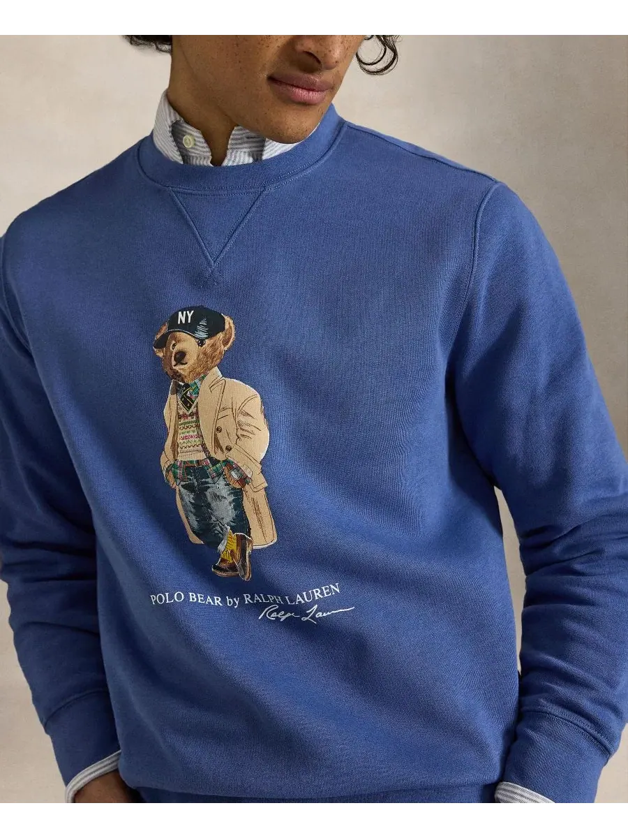 Свитшот мужской с принтом Polo Bear Polo Ralph Lauren — изображение 4 из 6, синий