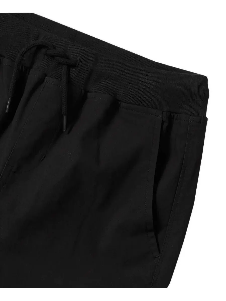 Штаны с усиленными коленями Iron Knee Pull On Boys Husky Lands' End — изображение 3 из 3, черный