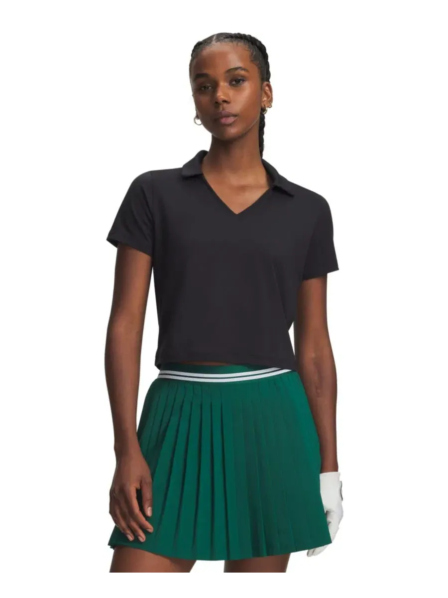 Женская футболка-поло с V-образным вырезом Motion Polo Under Armour — изображение 2 из 4, черный